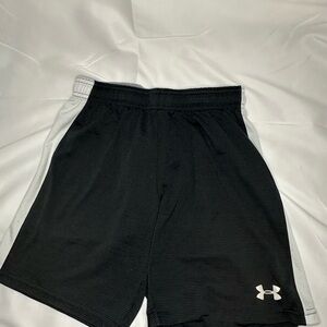 Under Armour Youth Black and Gray Athletic Shorts